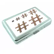 Hashtags D5 Silver Metal Cigarette Case RFID Protection Wallet