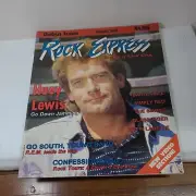 Rock Express Magazine 1986 Oct HUEY LEWIS, SIMPLY RED, R.E.M. DARYL HALL SMITHS