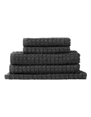 [Aura Home] Waffle Bath Towel Set in Charcoal