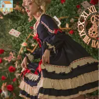 在飛比找樂天市場購物網優惠-蘿莉塔 長袖裙 復古宮廷風高腰 洛麗塔 公主裙 Lolita