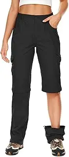 [Faysfad] Walking Trousers Women Cargo Pants Waterproof Summer Quick Dry Convertible Stretch Outdoor Casual UPF 50 Hiking Zip Off