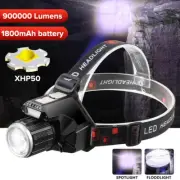 LED Rechargeable Headlamp Flashlight Super Bright Camping LED Headlight Torch AU