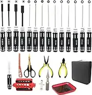 RC Tool Kit 23 in 1 Screwdriver Set Pliers - Hex Nut Driver Set Wrench Key Driver Tool for RC Car, Drone, Helicopter, Airplane, Boat, Robot, Multi-Axis FPV Racing Drone