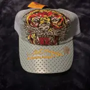 Ed Hardy TIGER CAP by Christian Audigier NWT Light Blue