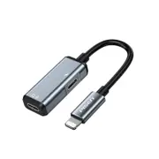 4 In 1 Dual Lightning Interface Apple Adapter Wire Control Sound Card Headphone Cable Adapter for Apple 12 Series
