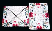 Casaba Wraparound Santa Reindeer Snowmen Polka Dots Velour Fingertip Towel NEW