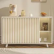 Cabinet Shielding Curtain, Wardrobe doorless dustproof Cloth Curtain,Used for bookcases, Shoe cabinets, Washing Machine cabinets, etc. (with Slide Rails)-Apricot||W 160*H 50cm