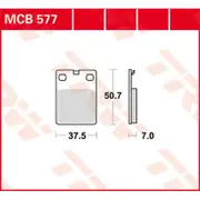 TRW Lucas Brake pad MCB577
