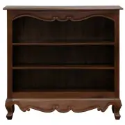 ALEXEI LOWLINE MAHOGANY BOOKCASE BOOKSHELF DISPLAY CABINET 2 SHELVES 110 CM