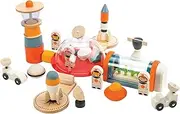 Life on Mars Playset - S.T.E.M. Toy - 16 Pc Wooden Outer Space Themed Playset - Made with Premium Materials and Craftsmanship - Creates Interest in Science and Creative Role Play - for Children 3+