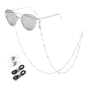 Eyeglass Chain Women Silver Stylish Cord Necklace Glasses Strap Holder Readin...
