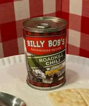 2 x FUNNY REDNECK Roadkill Chili Soup CAN LABELS Joke Beer Kitchen Birthday GIFT