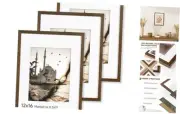 12x16 Oak Wood Picture Frame, Minimalist 12x16 12x16-3P- Plexiglass Walnut