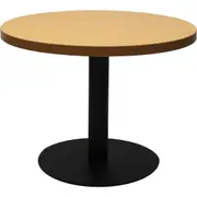 Rapidline Round Coffee Table D600 x H425mm Beech Top Black Disc Base
