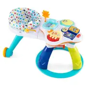Costway3 in 1 Baby Stationary Activity Center with Educational and Music Function Tabletop-White