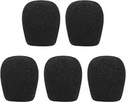 zolyet Microphone Windscreens Mic Foam Covers for Lapel Headset Microphone Black, Pack of 5pcs Black D pe
