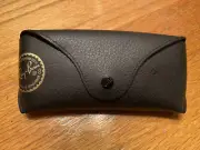 RAY-BAN Black Vinyl Sunglasses Eye Glasses Snap Soft Sided Case Fast Shipping