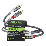 RCA Cable (1FT) 2RCA Male to 2RCA Male Stereo Audio Cables 1 Feet Gray
