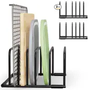 AKSONMN Metal Cutting Board Organizer Rack - Black Holder Stand for Cutting B...