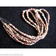 Raw Natural Red Conflict Free Rough Diamond Tumbles 3mm-4mm Beads 16" Half NR01