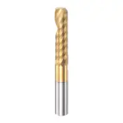 6mmx25mm Titanium Plated High Speed Steel Single Flute End Mill Bit 50mm Length