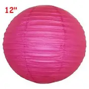 12 Rose 12" Paper Chinese Lantern Lamp Shade Wedding Party Decoration Supplies