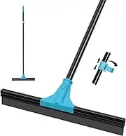 NEWE Floor Squeegee with 44.5 cm Rubber Scraper Head and 148 cm Long Handle, Heavy Duty Shower Squeegees for Concrete Floor, on Multi-Surface Tile Glass Pool Garage Cleaning