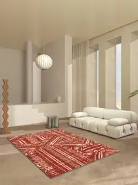 在飛比找松果購物優惠-歐式風格抽象圖案地毯 化纖材質 客廳臥室書房家用地毯 (2.