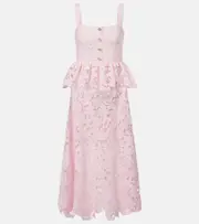 [Self-Portrait] Self-Portrait Peplum lace midi dress AU 6 pink