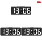 Digital Alarm Clock 12/24H Display Electric Bedside Desk LED Clock (Black)