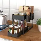 Medicine Cabinet Storage Rack Pull-out Double-layer Bathroom with Multi