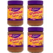 909951 4 x 400G JAR NEW CADBURY CRUNCHIE MILK CHOCOLATE SPREAD W/ HONEYCOMB BITS