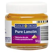 Gold Cross Pure Lanolin 50g*+Emollient Wool Fat Anhydrous Moisturises Dry Skin..