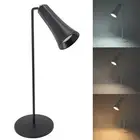 (Black)LED Lamp Clip On 3 Modes Rechargeable Reading Light LED Tabletop Light AU