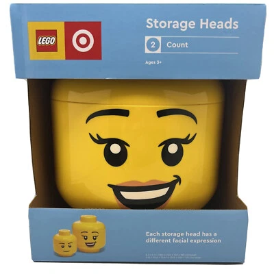 LEGO X Target Exclusive 2 Storage Heads - 1 Female and 1 Male Rare