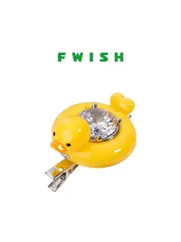 在飛比找樂天市場購物網優惠-FWISH飛未夕 狂歡系列 泳圈小黃鴨寶石發卡發夾設計師款2