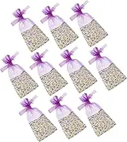MUELODSIC 10pcs Lavender Sachet Bags Mesh Organza Drawstring Pouches for Closet Fresheners Herb Storage and Spice Sachets Convenient Closure for Easy Access