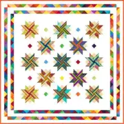 VIVACIOUS - 76.4" x 76.4" - Pre-cut Quilt Kit by Quilt-Addicts Double size