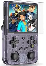 RG353V Handheld Game Console with Dual OS Android 11 and Linux, Retro Handheld Game Console Built-ind 64G TF Card 4456 Games, Support 5G WiFi 4.2 Bluetooth, Streaming and HDMI 3.5 Inch (RG353V Purple)