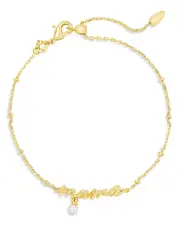 Kendra Scott Mama Script Delicate Chain Bracelet