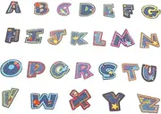 Operitacx 26pcs Embroidered Iron-on Letters Patches for Jeans Tops Fashionable DIY Clothing Patches