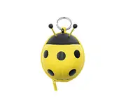 Lovely Ladybug Pocket Key Bag Cartoon Mushroom Pull-Out Card Bag - Yellow