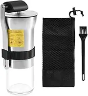 Synpinya Manual Coffee Grinder, Cone Mill Suitable for Coffee Beans and Spices, 6 Levels of Adjustable Espresso Grinder, 25G Capacity