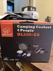 Bulin Camping Cookset, Cookware Mess Kit for 4 People, BL200-C8, 17 Pieces