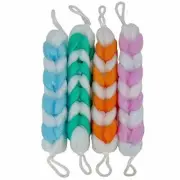 Loofah Lord 4 Exfoliating Braided Mesh Strechable Back Scrubber and Body Bath