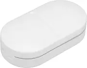 SHERCHPRY Medicine Cutter Medicine Case Medication Organizer Travel Container Tablets Splitter Portable Cut Tool Tablets Cutter Pill Splitter for Small Pills Stainless Steel White