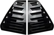 Compatible For VW Golf 6 MK6 2008-2012 Car Rear Louver Window Side Shutter Cover Trim Sticker Vent Scoop ABS Carbon Fiber Black Accessories(Gloss Black)