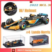 Bburago 1:43 2022 F1 McLaren MCL36 #4 Lando Norris Diecast Model Car W/ Helmet