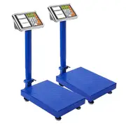 2 X 300kg Electronic Digital Platform Scale Computing Shop Postal Weight Blue
