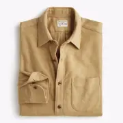 J.Crew Brushed Midweight Flannel Shirt | S | Honey | $118